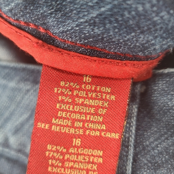 Sasson Straight Leg Hustle Size 16 Blue Jeans, OOH LA LA. - Picture 7 of 10